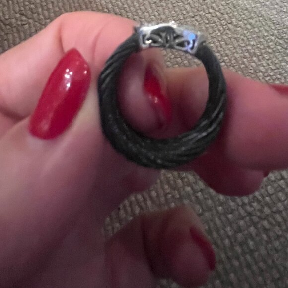 Charriol Diamond Celtic Noir Ring Size 6 1/4 - Picture 2 of 7